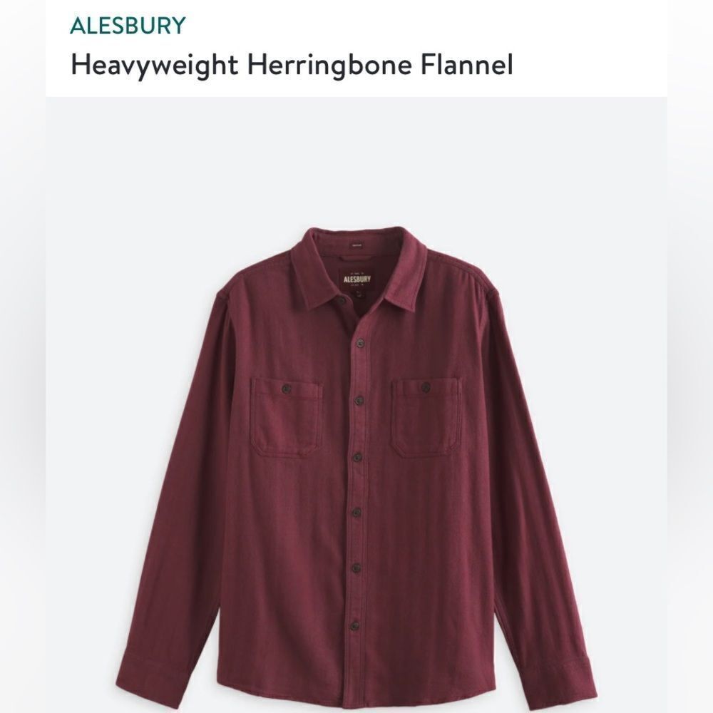 Alesbury flannel New with tags size M burgundy color stitch fix